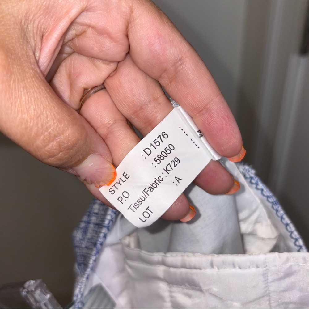 Katherine Barclay Blue Pattern Crop Preppy Trouser - Picture 10 of 10